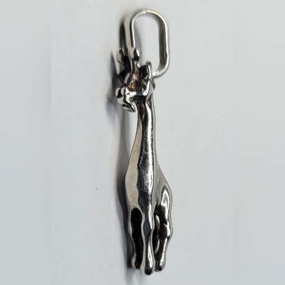 Giraffe Italian Made Sterling Silver Charm Pendant - Picture 2 of 5